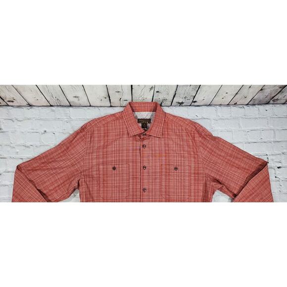 Pronto Uomo Blue Striped Long Sleeve Cuffed Button Shirt MENS SIZE XL - Picture 3 of 6